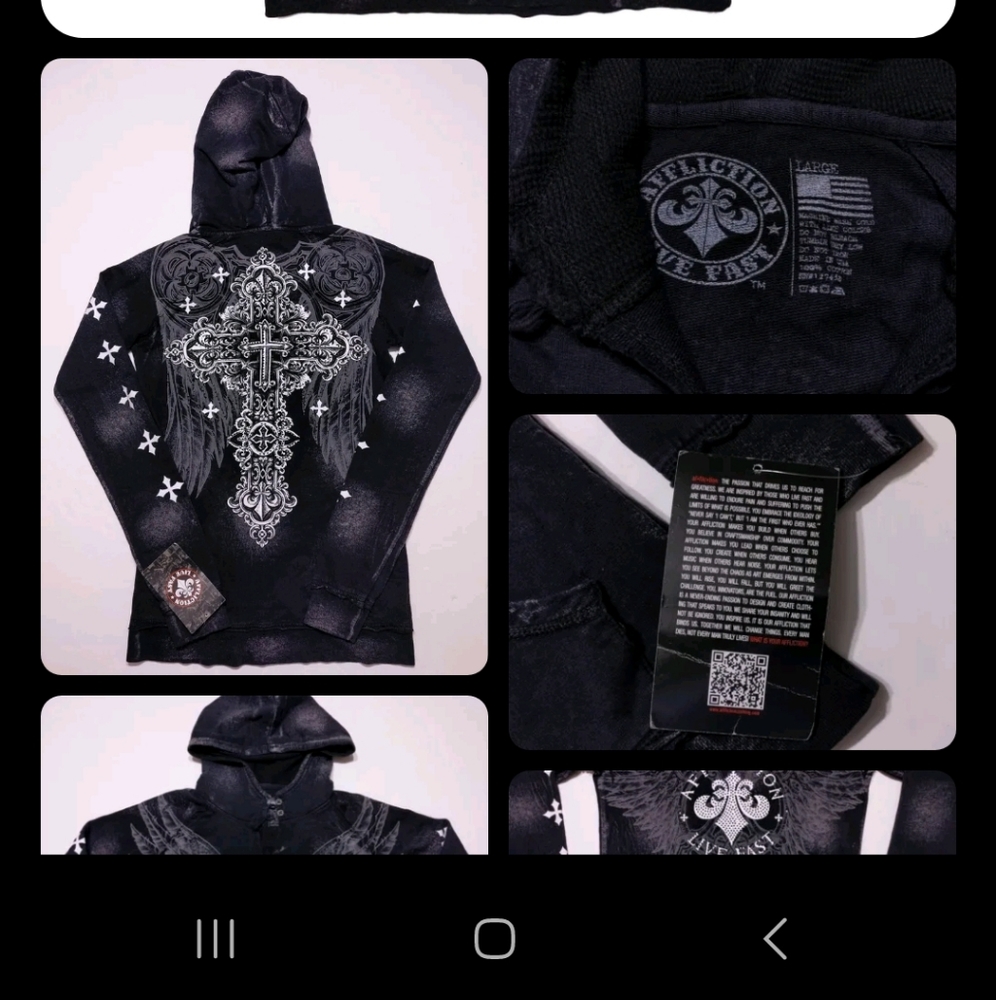 Iso- looking to buy these affliction or sinful hoodies - Picture 2 of 3
